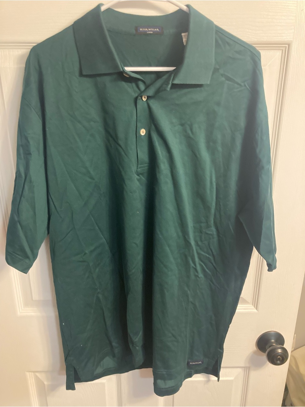 Peter Millar Forest Green Short-Sleeve Polo